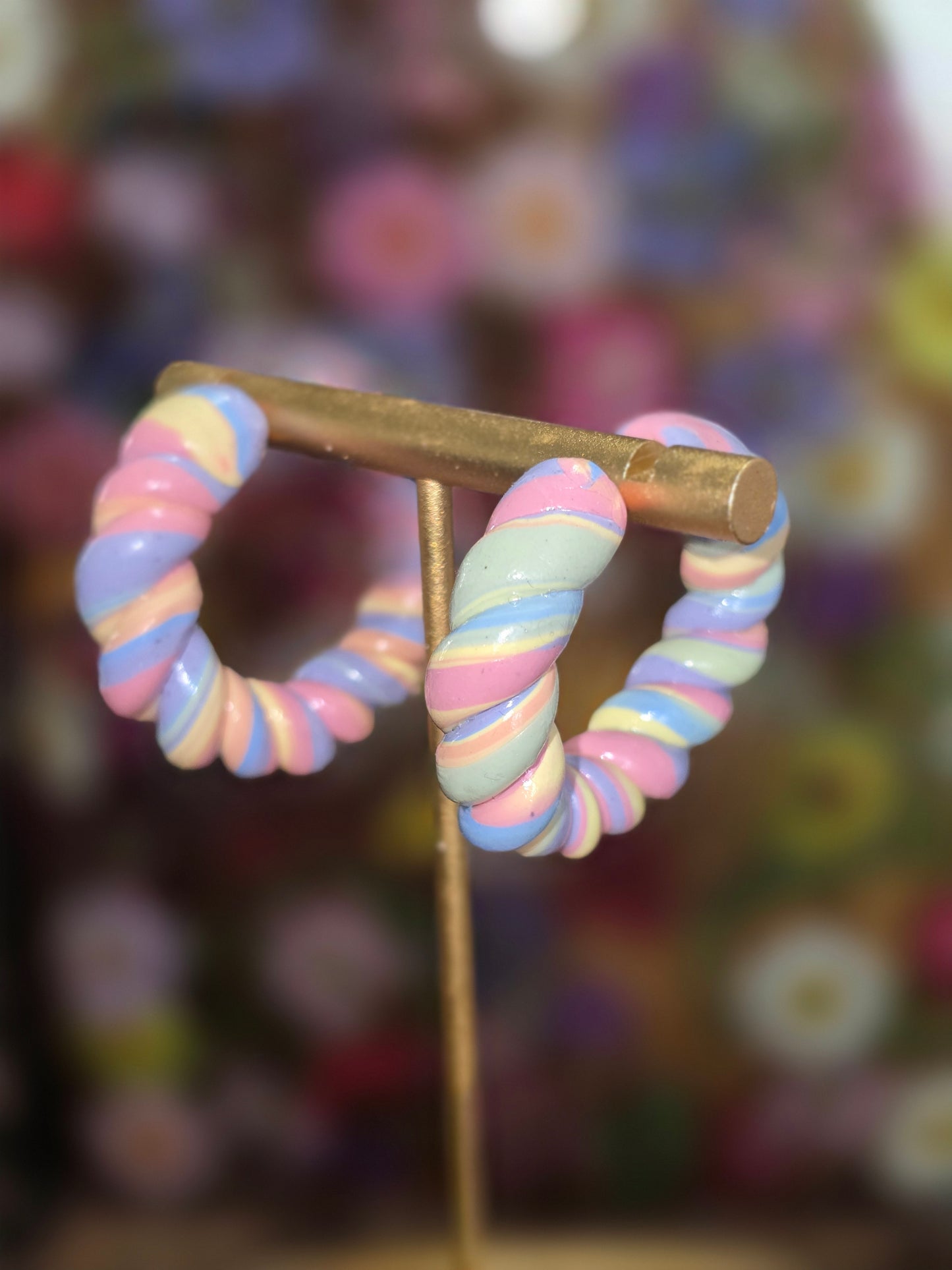 Marshmallow Loops 🍭– Pastel Twist Hoops