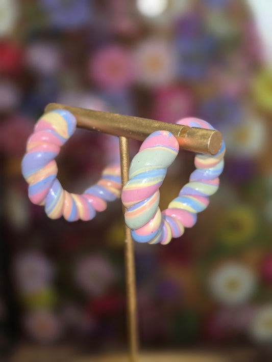 Marshmallow Loops 🍭– Pastel Twist Hoops