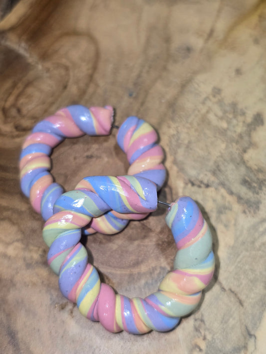 Marshmallow Loops 🍭– Pastel Twist Hoops